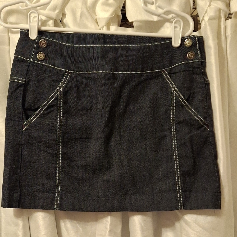 Rampage Blue and White Mini Skirt Jean 9 💝💝💝💝